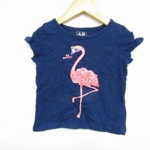 ベビーギャップ フラミンゴ 半袖Tシャツ カットソー 女の子用 95サイズ 青ピンク ベビー 子供服 babyGAP_画像1