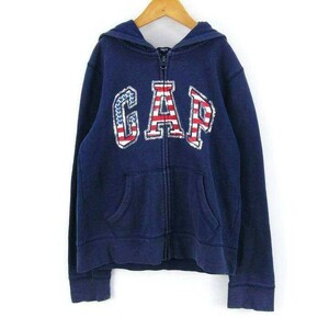 ギャップキッズ ジップパーカー アメリカ 上着 スウェット 女の子用 150サイズ ネイビー キッズ 子供服 gap kids