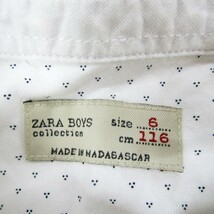 ザラボーイズ 長袖シャツ カットソー フォーマル ボタンダウン 男の子用 116サイズ 白 キッズ 子供服 ZARA boys_画像3