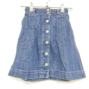  Gap Denim front opening Denim skirt knees height skirt for girl 8 130 rank size light blue Kids child clothes GAP DENIM