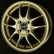 送料無料 キャスト コペン ハスラー ムーブカスタム ENKEI エンケイ PF01 ゴールド 165/50R16 タイヤ ホイール4本セット_画像2