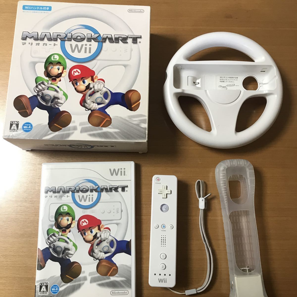 Wii マリオカートWii ハンドル リモコン モーションプラス(中古)の