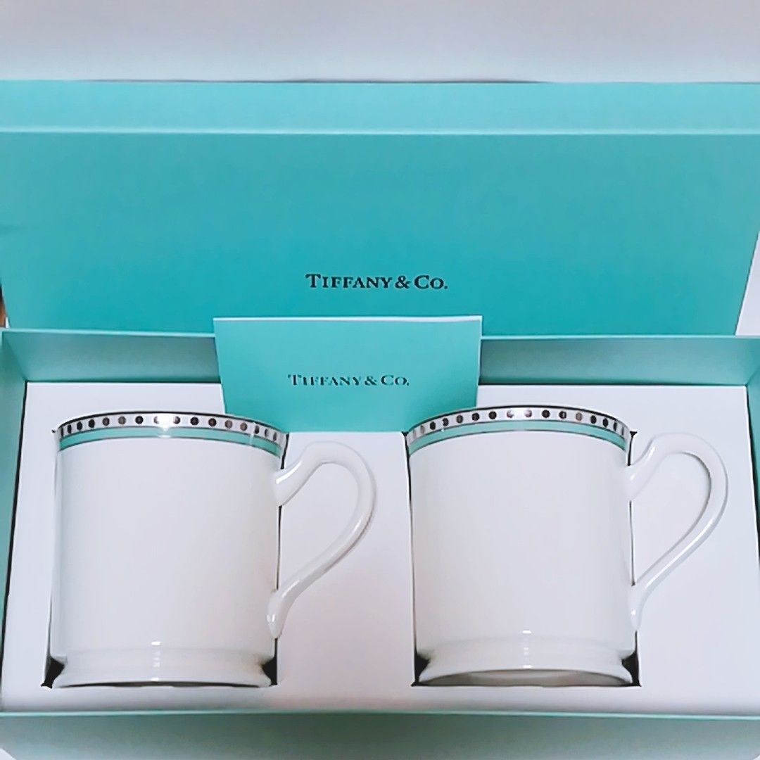 新品未使用】ティファニー Tiffany プラチナブルーバンド ペア