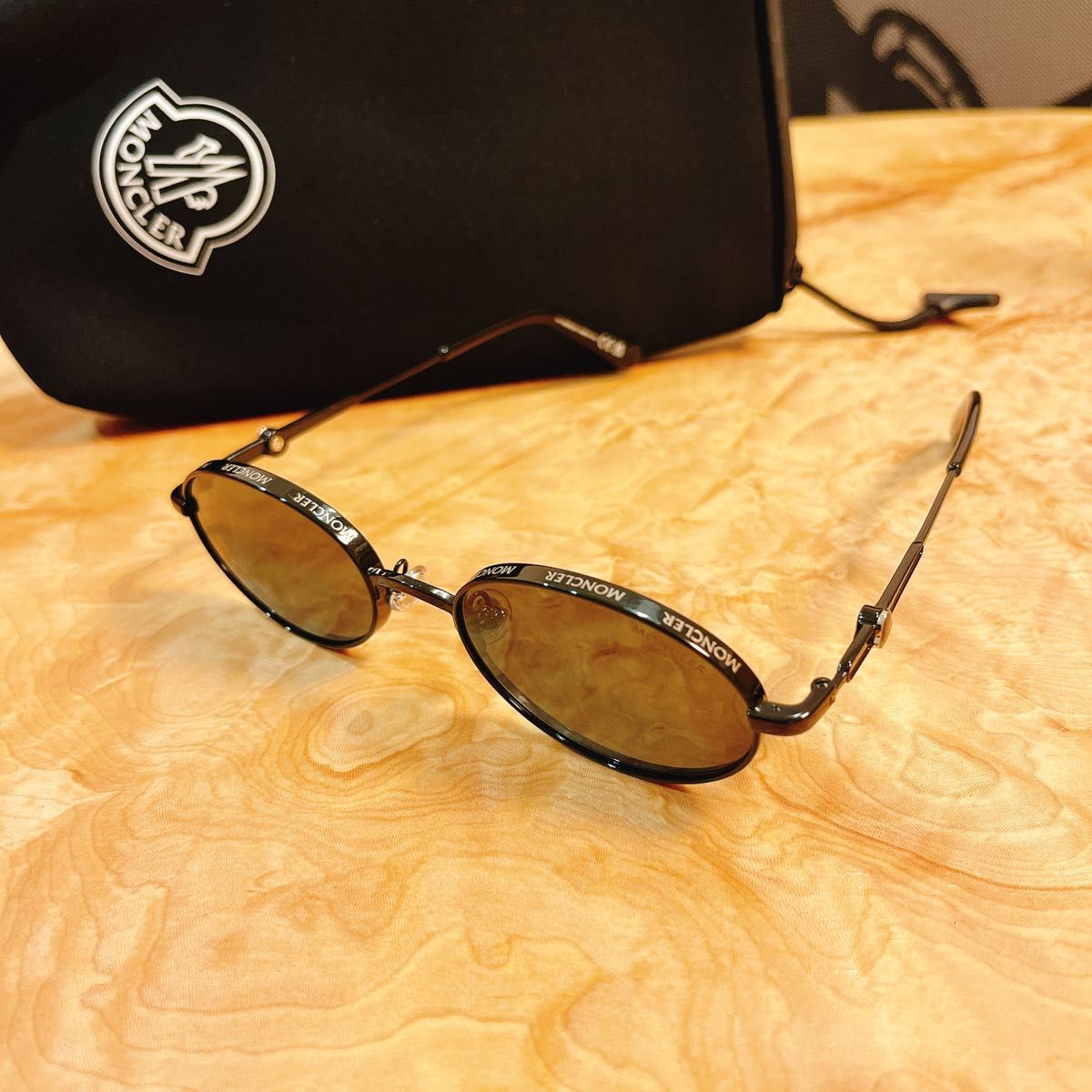 新品未使用 モンクレール MONCLER サングラス BROWN×GREEN ユニ