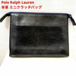 Polo Ralph Lauren ハンドクラッチバッグ ダークブラウン