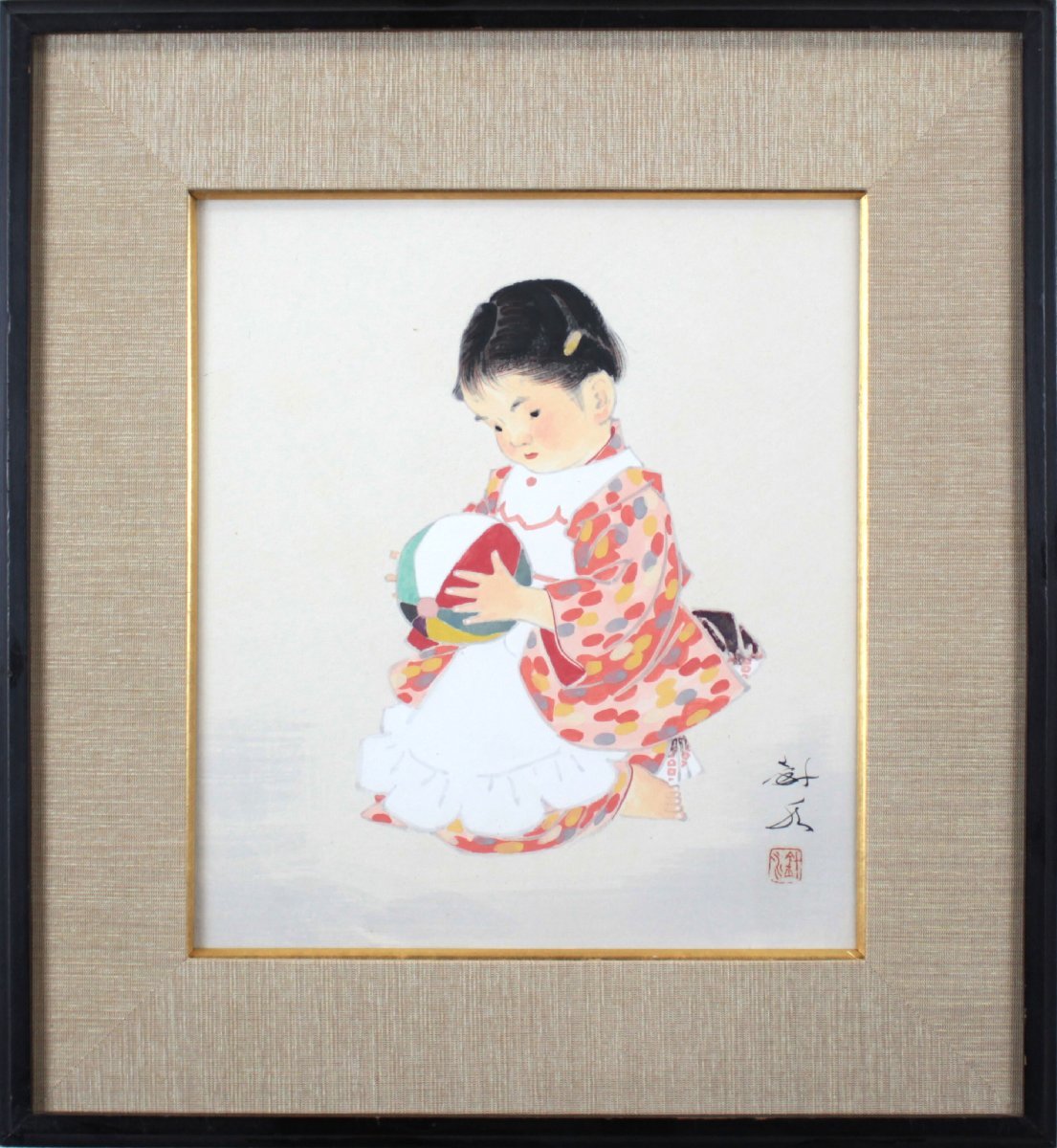 Pintura japonesa Tanaka Shinsui Paper Balloon [Auténtica garantizada] Pintura - Galería Hokkaido, Cuadro, pintura japonesa, persona, Bodhisattva
