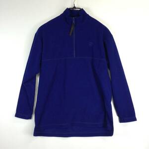 90s Italy made Jack Wolfskin JACK WOLFSKIN half Zip fleece shirt blue M size 