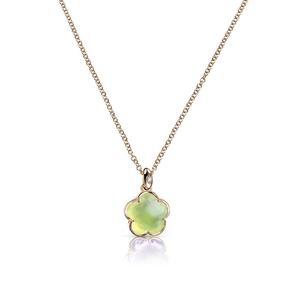 ★Sale★ Pasquale Bruni ネックレス ペンダント レモンミルキークオーツ 5.3ct / ダイヤモンド 0.01ct K18PG 花 新品 正規品