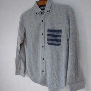  made in Japan United Arrows flannel shirt nep gray S