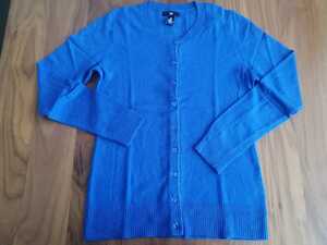 GAP simple knitted cardigan beautiful goods XS beautiful blue cotton 