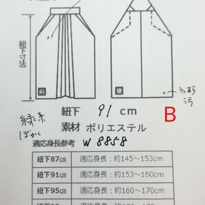cherry★w8858lr★着用可★スプリングセール★卒服コレクション★女性 袴★卒業式/京都散策/はかま/緑系 ぼかし【中古品/ポリ】紐下:約91cmの画像4