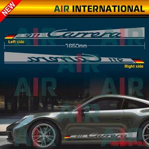 ◇’23【AIR int'l製品】　PORSCHE 『911 Carrera』 サイド デカール ステッカー 7色選択可能　左右2枚set（911 カレラ）