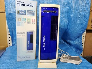 [値下げ] ★1000円即決! upbf YUASA ユアサ YT-28LM ミニタワーファン 扇風機 箱説明書付き 動作確認済み