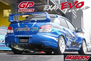 GDB E,F,G型 インプレッサWRX STi EJ20ターボ GP SPORTS Evo Tune 砲弾左出しマフラー JASMA認定 車検対応 チタンスライドテール