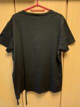 正規 19AW CELINE セリーヌ Hedi Slimane エディスリマン ロゴ プリント クルーネック Tシャツ 黒 XL 2X308916G_画像6