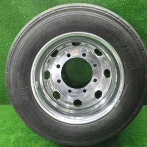 ■大型配送■ 新車外し BS R173 245/70R19.5 136/134J PCD275 8H 1本 アルコア 19.5×6.75-147 E 230121043の画像5