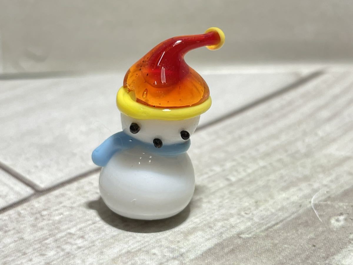 ★Miniature Glasswork★【Christmas Series】Snowman【RE】, Handmade items, interior, miscellaneous goods, ornament, object