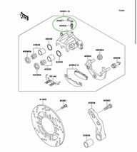 【送料無料】カワサキ純正ゼファー400/ゼファーχフロント,リアキャリパーブリーダースクリューセット(ブレーキ ディスク ニップル カイ)_画像3