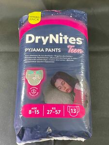 [1 упаковка] Drynites Girls 8-15 лет 27-57 кг Европейский подгузник за рубежом Abdl Girl