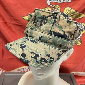 米軍 海兵隊　放出品USMC ウッドランドマーパット キャップ キャンプ アウトドア MEDIUM (INV JK07)