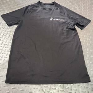 米軍放出品 Tシャツ　MARINE サバゲー　ランニング　BLACK MEDIUM (INV KL11)