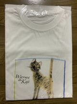 未使用品 ちひろ美術館 ちひろTシャツ サイズL 黒柳徹子 ヤヌシ・グラビャンスキ カヤのための詩 1969年 猫 当時物 いわさきちひろ ねこ_画像1