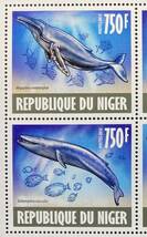 ニジェール 2013年発行 クジラ 切手 未使用 NH_画像2