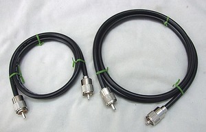 M型コネクタ付　同軸ケーブル　5D-2V　0.6m と　0.9m　MP-MPケーブル 2本