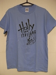 パワーポップ関連★ホリー＆ジ・イタリアンズ★即決★新品バンドＴシャツ★HOLLY AND THE ITALIANS★LIGHT BLUE×BLACK★S/M/Lサイズ対応