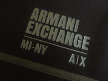 新品★アルマーニ★オーバーサイズ★ブラック パーカ★カーキ テープ ロゴプリント★カットソー 黒 XL★A/X ARMANI★864_画像6