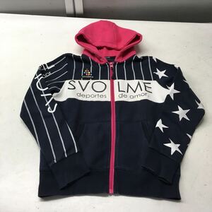  free shipping *SVOLMEsborume* sweat Parker Zip up jacket * Junior Kids 160* navy pink #50131sj71