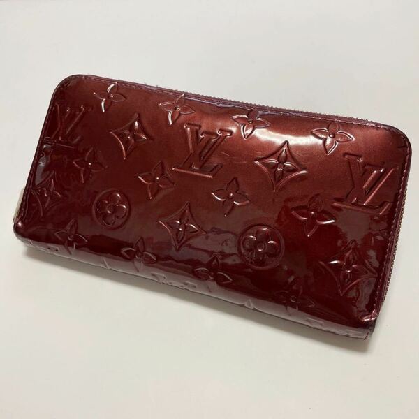 ★LOUIS VUITTON ルイヴィトン ヴェルニ ルージュ ジッピーウォレット 長財布【鑑定済み 本物保証】