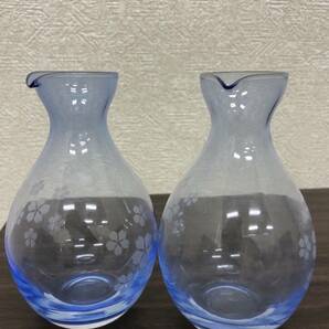 662 冷酒器 ガラス製品 納涼満喫セット 徳利 4個 可愛いおちょこ 9個 13点 まとめての画像2