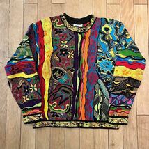 激レア COOGI multi color sweater クージー セーター australia オーストラリア ralph lauren north マルチカラー S_画像1