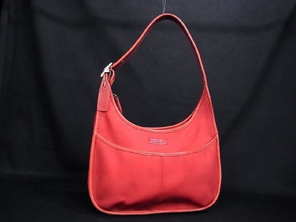 1円 COACH コーチ 6203 ナイロン×レザー ワンショルダー ショルダー