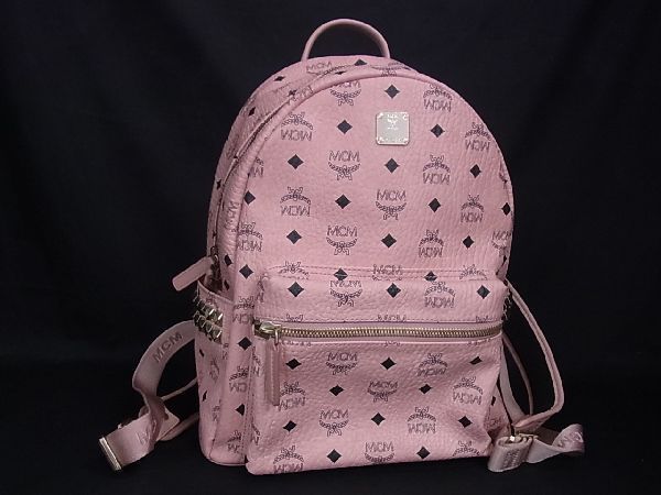 MCM リュック アウトラインスタッズバックパック mini パウダーピンク-