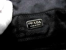 1円 ■極美品■ PRADA プラダ サテン コスメポーチ マルチケース 化粧ポーチ 小物入れ レディース ブラック系 AG9575Qオ_画像4