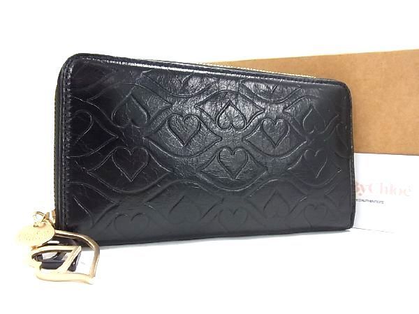未使用品 chloe 長財布 CHC16SP283043001 ブラック 300-