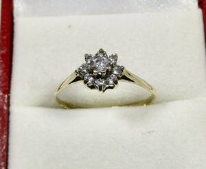 ☆ ダイア　アンティーク リング　0,8CT+ 9CYG. 英国製