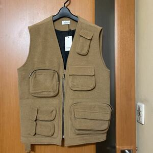 新品タグ付き 定価75900円『lownn』19A/W WOOL UTILITY VEST ローン ロウン アーカイブ フィッシングベスト テック系