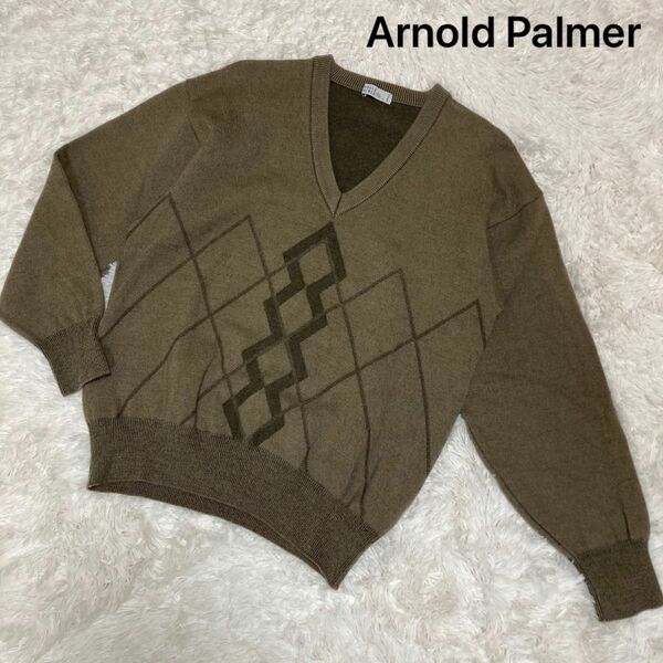 Arnold Palmer ニット セーター レナウン ウール100% Lサイズ ゴルフ