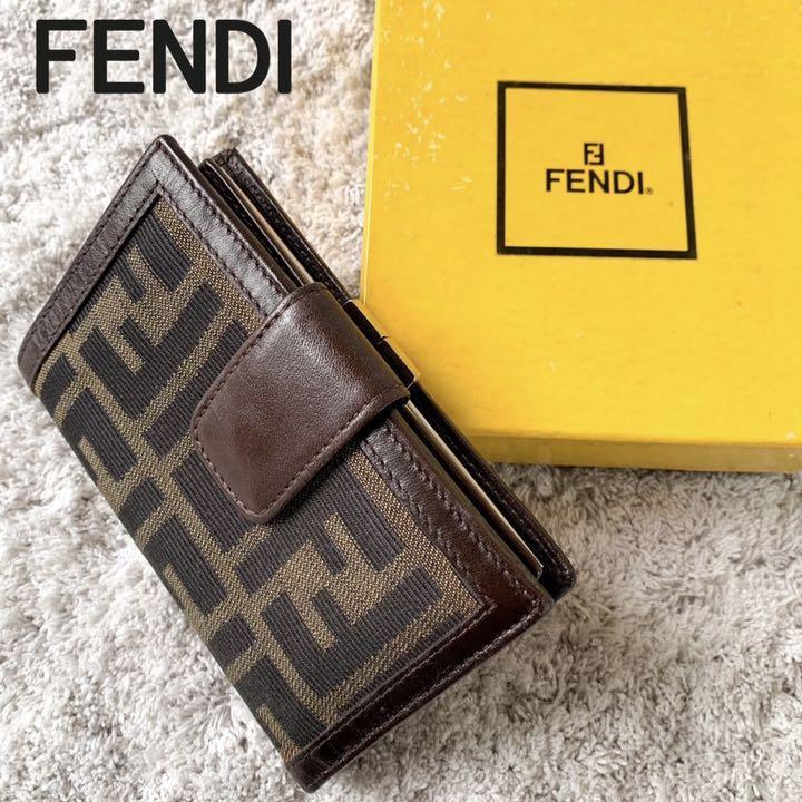 最低価格の 未使用品 FENDI 三つ折り財布 ズッカ柄 箱付き 419