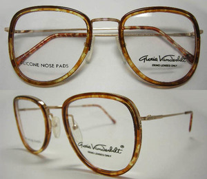 Gloria Vanderbilt 80s VINTAGE dead stock Vintage frame glasses round tortoise shell tortoise shell sunglasses 