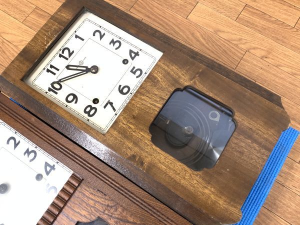 グランドセールアンティーク/コレクション精工舎 他 古い振り子時計 4点まとめてセット Sマーク レトロ SEIKO