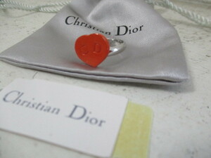 即決 2000年初頭 Christian Dior クリスチャンディオール Archive JOHN GALLIANOデザイン スマイルTシャツ同時期 ハートマークリング 12号