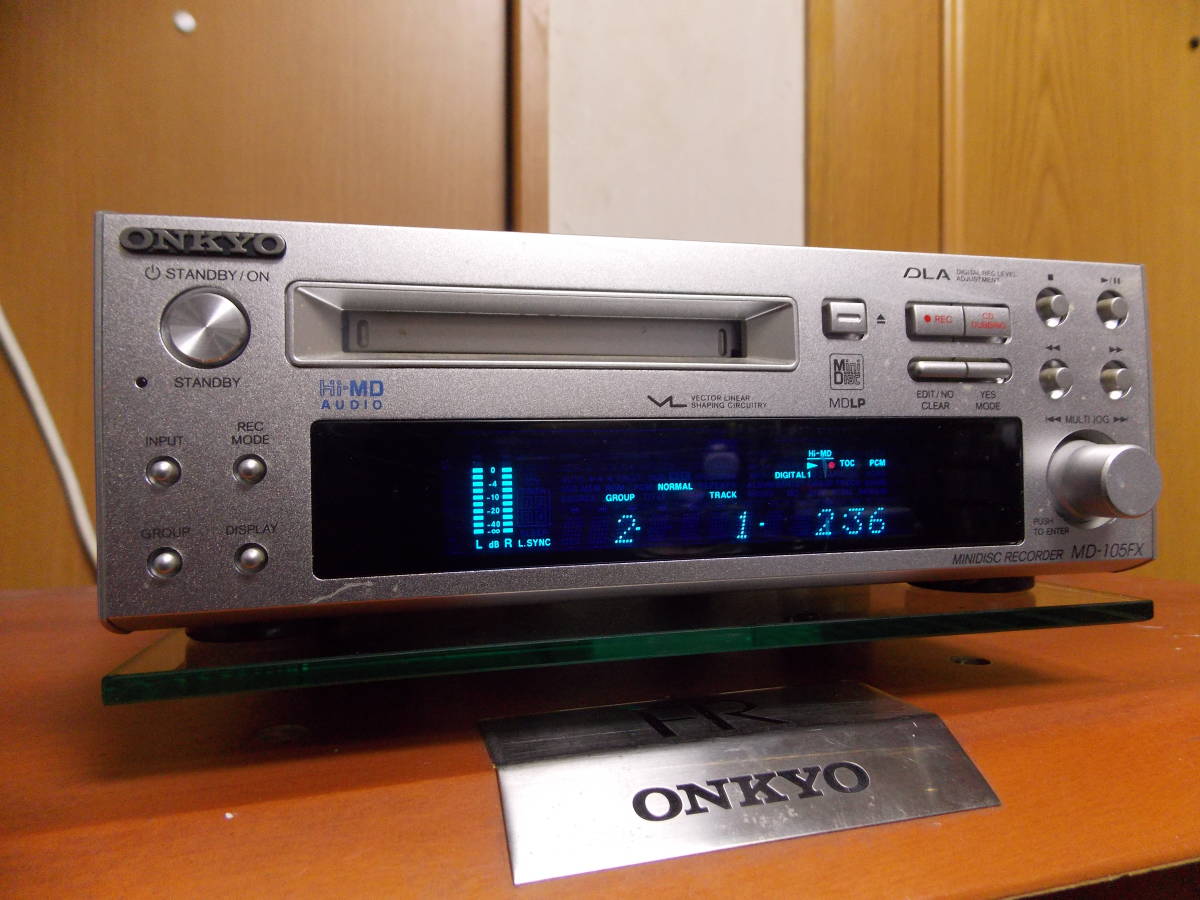 濃いピンク系統 ONKYO INTEC205 Hi-MDデッキ MD-105FX(S) /シルバー