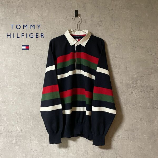 TOMMY HILFIGER トミーヒルフィガー 90s ラガーポロニット