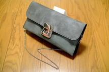 【SALE】◎美品！Theory【セオリー】クラッチバッグ(VELUKID.SUEDE/BEEKMAN.CLUTCH)定価29,000円+税_画像5