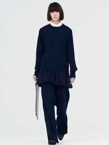 HYKE WIDE RIBBED SWEATER PANTS ハイク パンツ