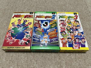  Super Famicom (SFC)[J Lee g soccer prime goal series all 3ps.@ full set ]( outer box * instructions attaching /7OR)